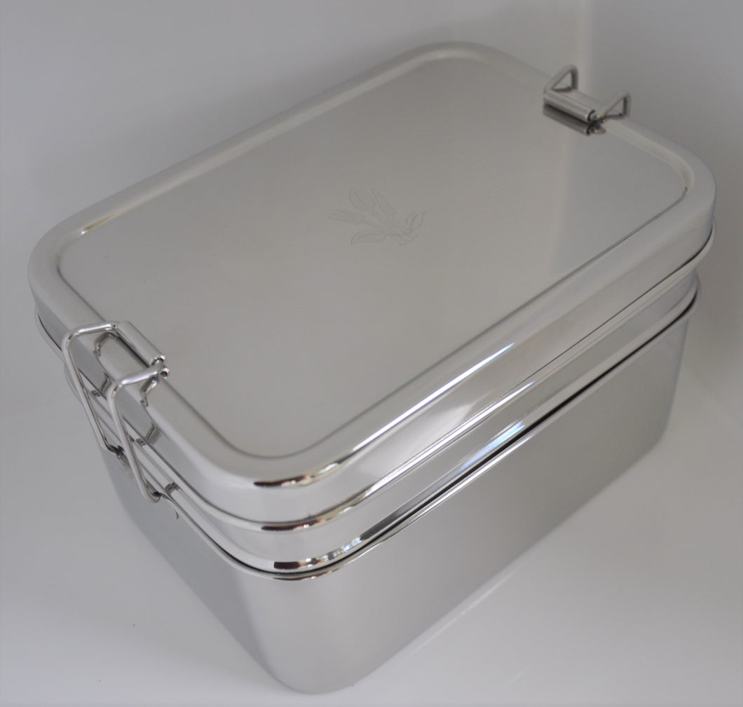 Deep Three in one Giant Stainless Steel Lunch Box